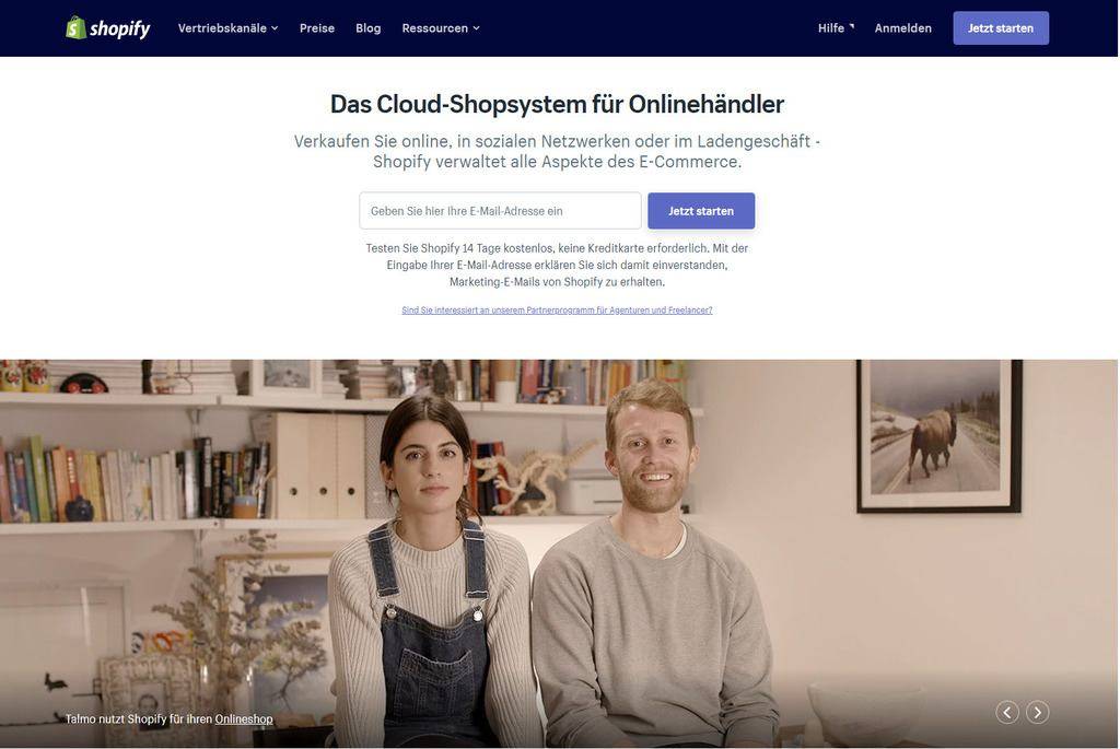 shopify shopsoftware - Daniel Gaiswinkler - E-Commerce mit Print on Demand