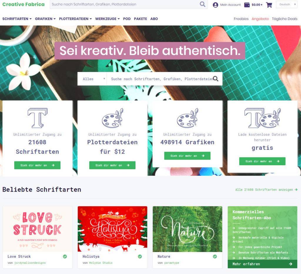 Creativefabrica - Grafiken für Print on Demand