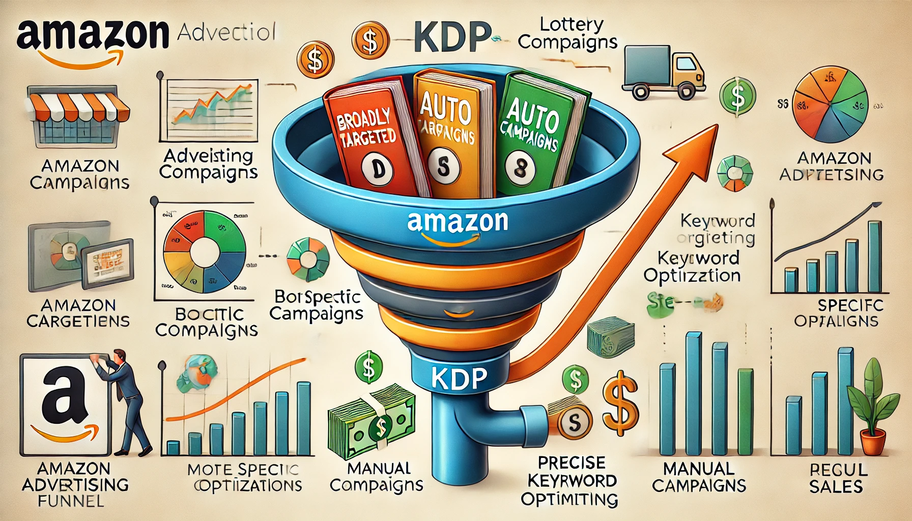 Amazon KDP Werbung schalten Funnel