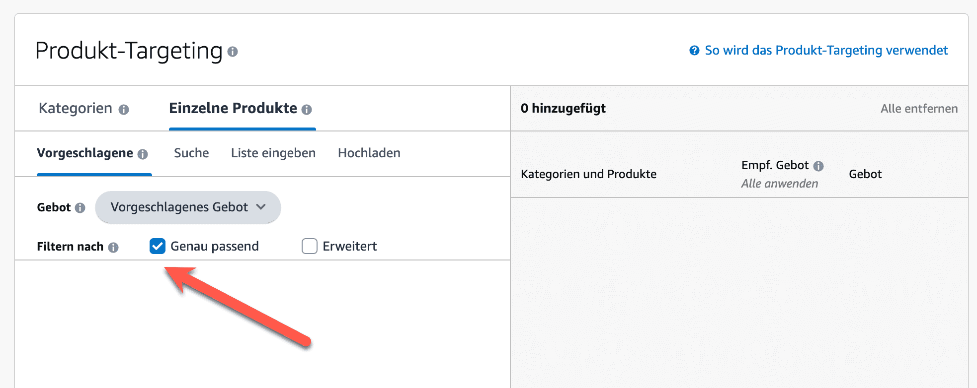 Amazon KDP Werbung schalten - Genau passend