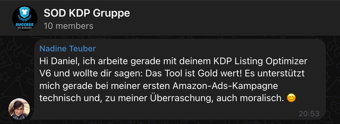 Success on Demand GPT Kundenrezension Nadie Teuber