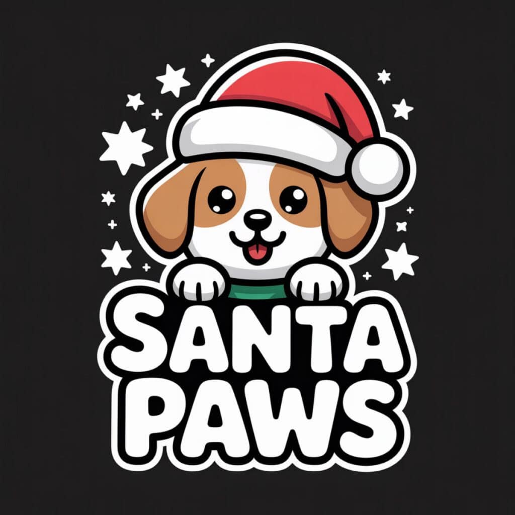 Print on Demand KI Design Santa Paws