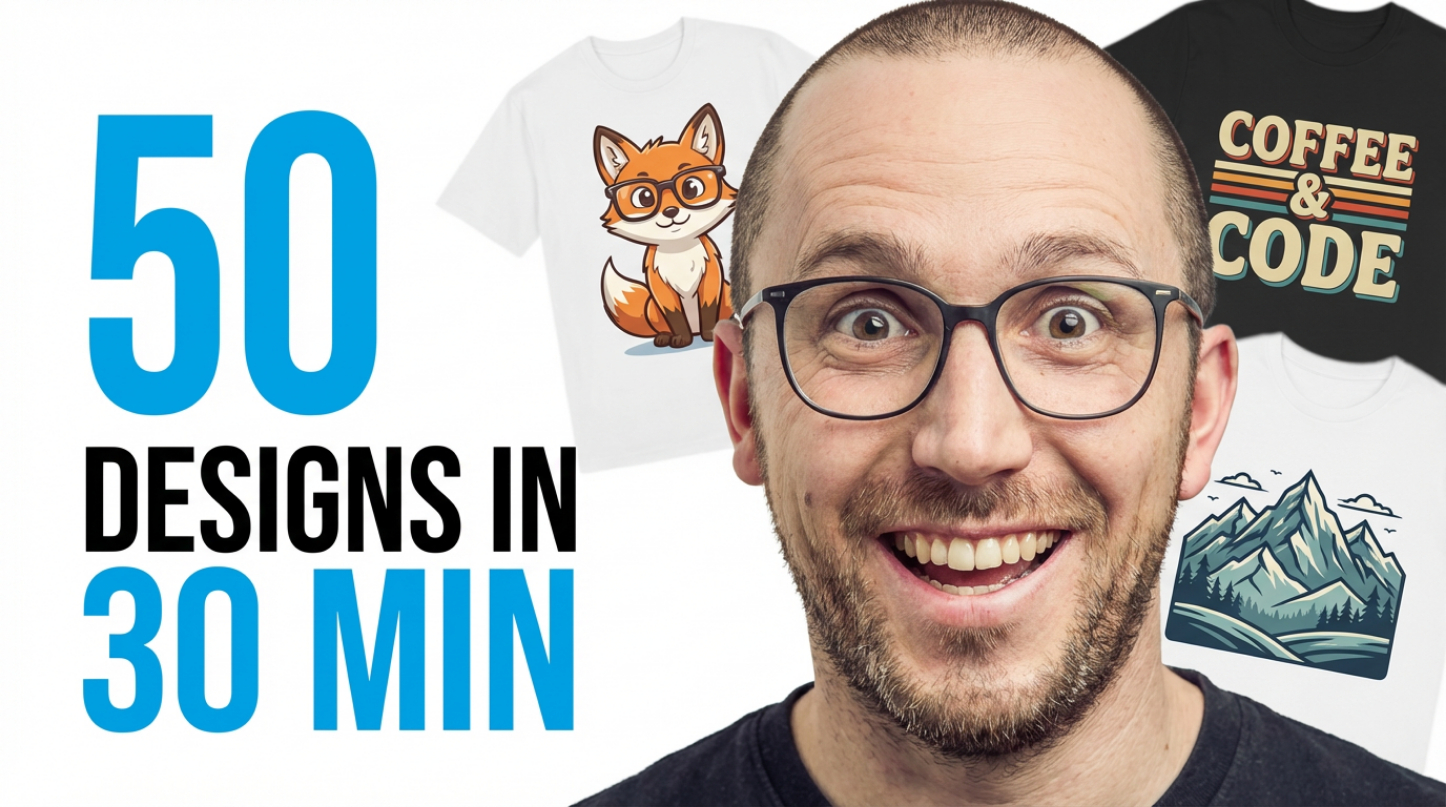 ChatGPT Bilder erstellen für Print on Demand - 50 KI-Designs in 30 Minuten mit T-Shirt Mockups