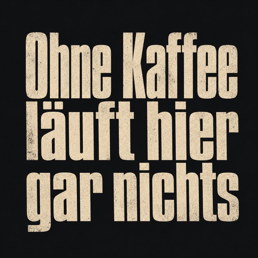 Typografie-Design mit dem deutschen Spruch 
